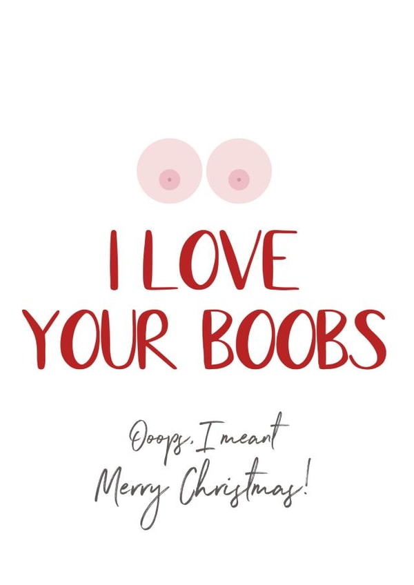 Cheeky Christmas card for your Wife, Girlfriend, Fiancee, and Mistress. created by Say it with Smut