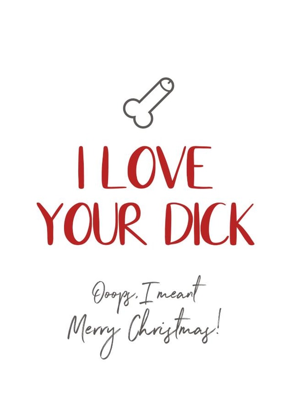 Cheeky Christmas card for your Husband, Boyfriend or Fiance. created by Say it with Smut