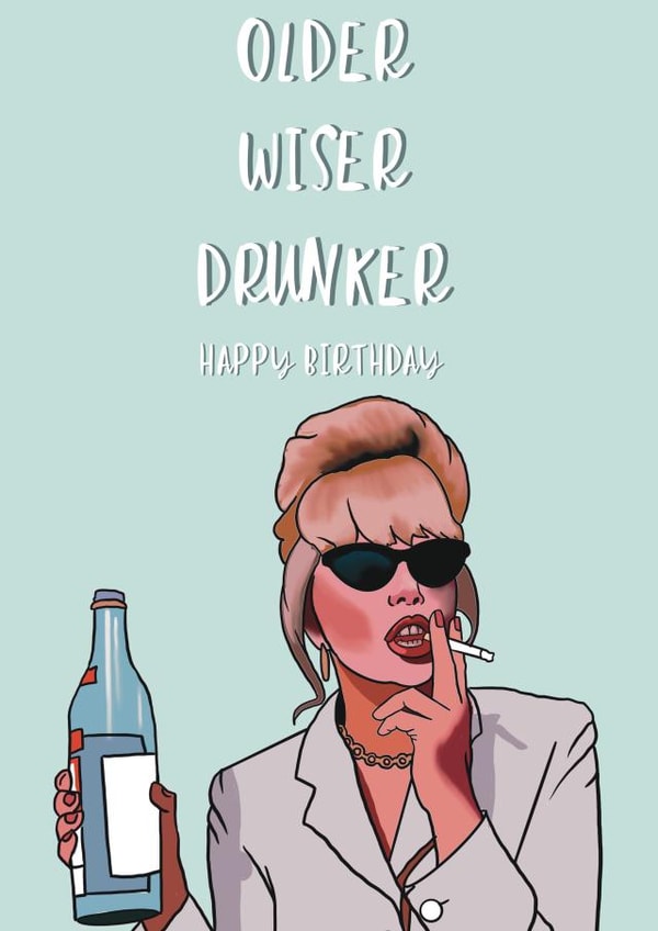 Funny birthday card For friends and relatives. created by Peatree Art