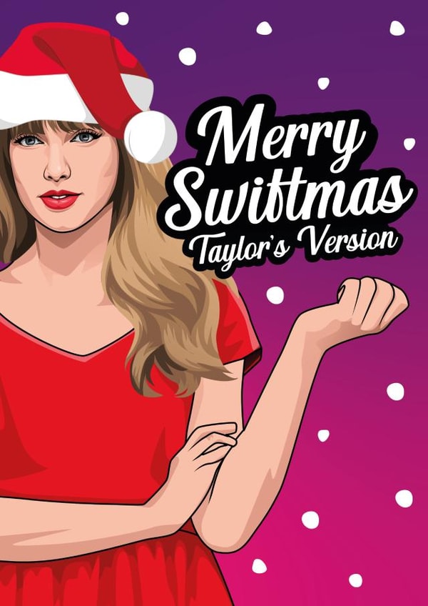 Funny Christmas Card - Taylor Swift - Swiftmas created by All Things Banter