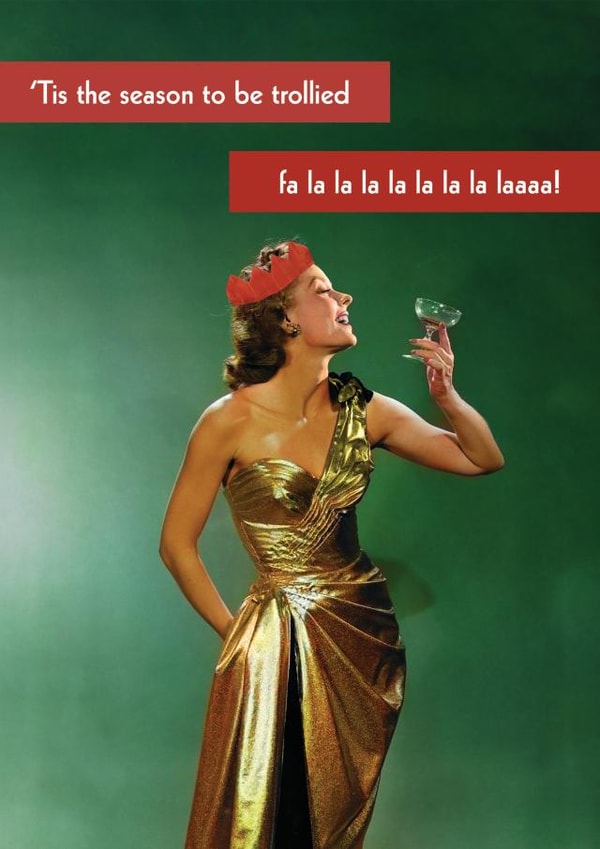 Funny Christmas Card - Retro - Trollied created by Quitting Hollywood