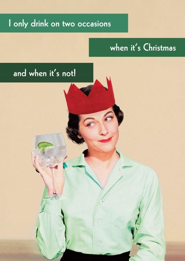 Funny Christmas Card - Retro - Two Occasions created by Quitting Hollywood
