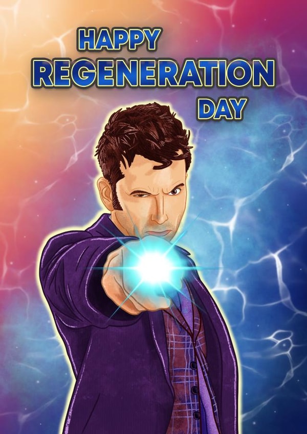 Funny Birthday Card - Doctor Who - Happy Regeneration Day created by Blue Kiwi Design