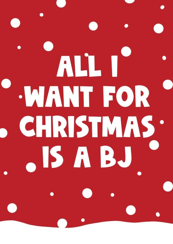 Send this funny Christmas card to your loved one - asking for a bj created by Naomi Park