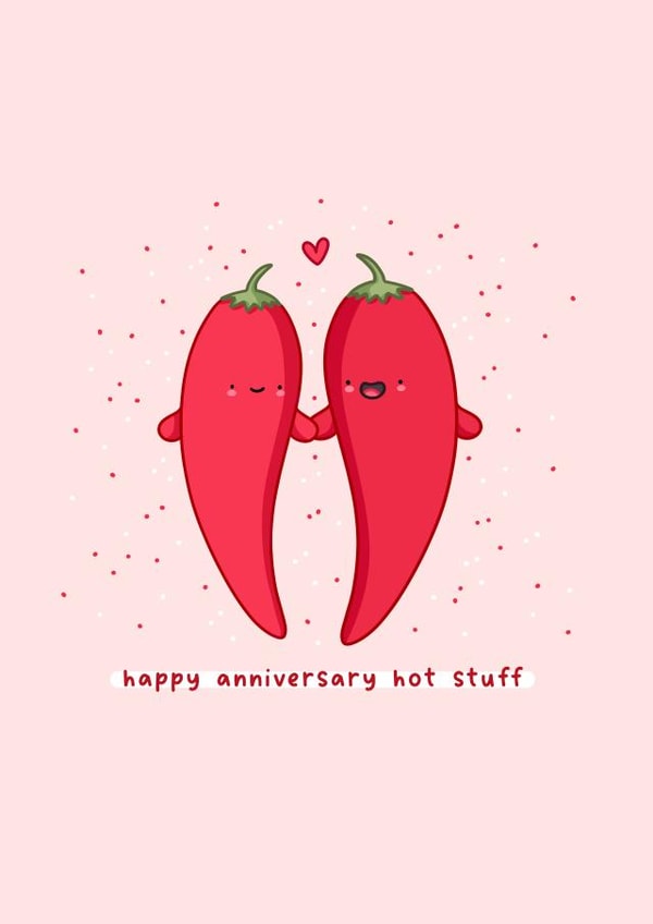 Cute anniversary card - hot stuff created by Rosalie Perl