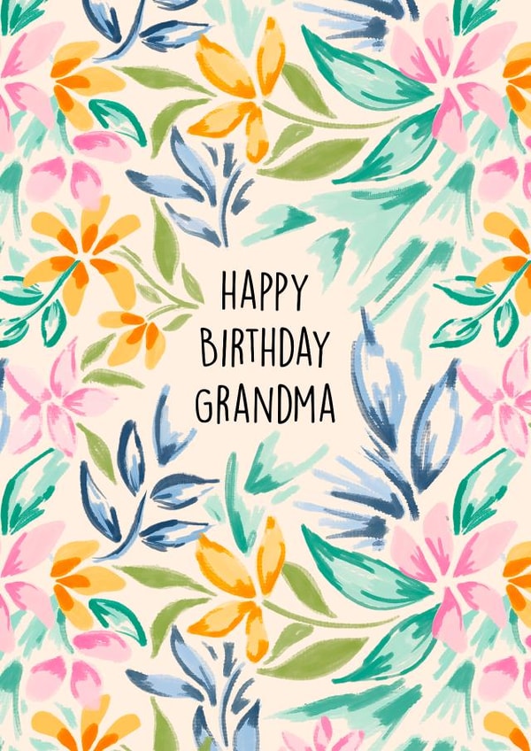 Pretty Birthday Card - Grandma 1001 created by Poppy & Mabel 