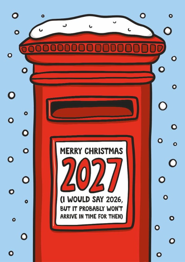 Late Christmas Card | Funny Belated Christmas Card created by TeePee Creations