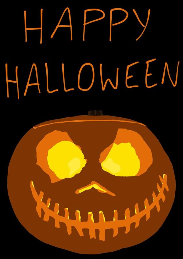 Scary Happy Halloween Pumpkin Card created by Daisy’s Design