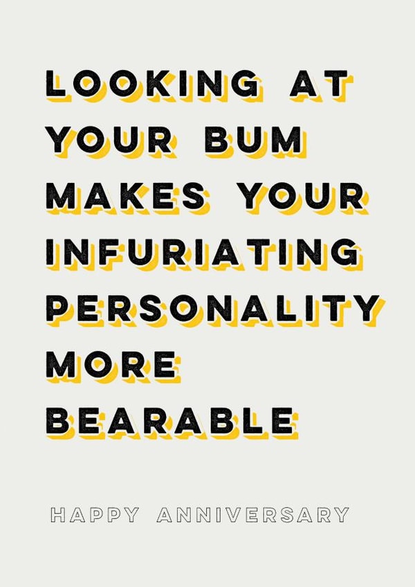 Funny Anniversary Card for Significant Other created by Diffydolls