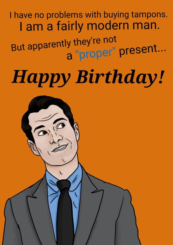 Jimmy Carr Joke Birthday Card - Cheeky! created by PinkArt666