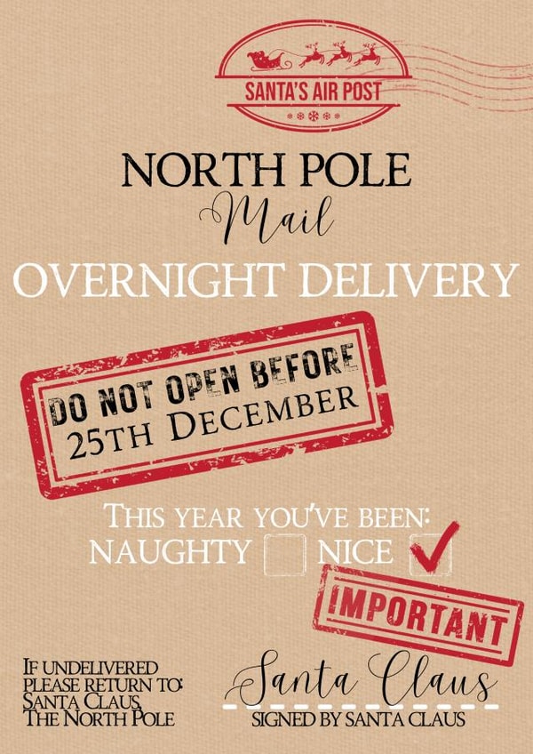 Cute Christmas Card - North Pole Mail created by Char's Designs