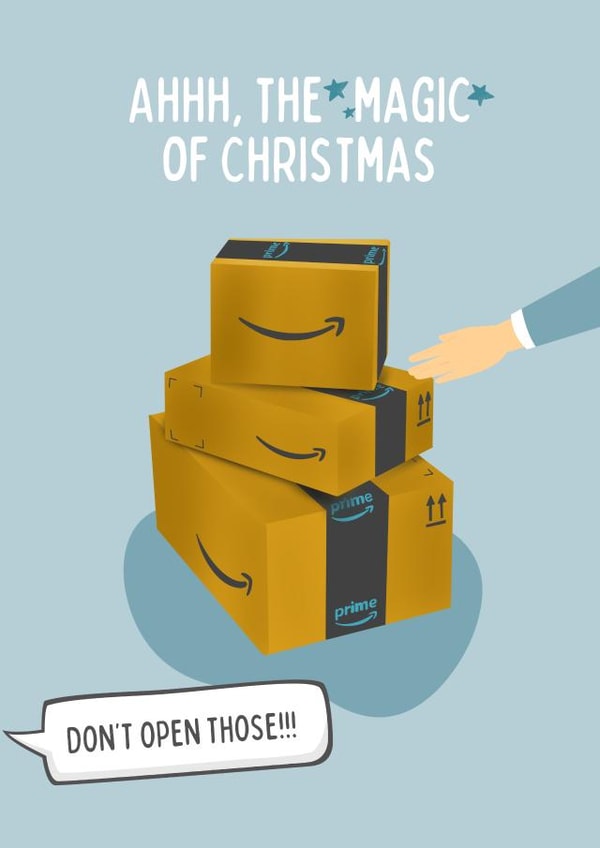 Funny Christmas - Amazon Parcels - Presents created by #1 Silly Sausage 