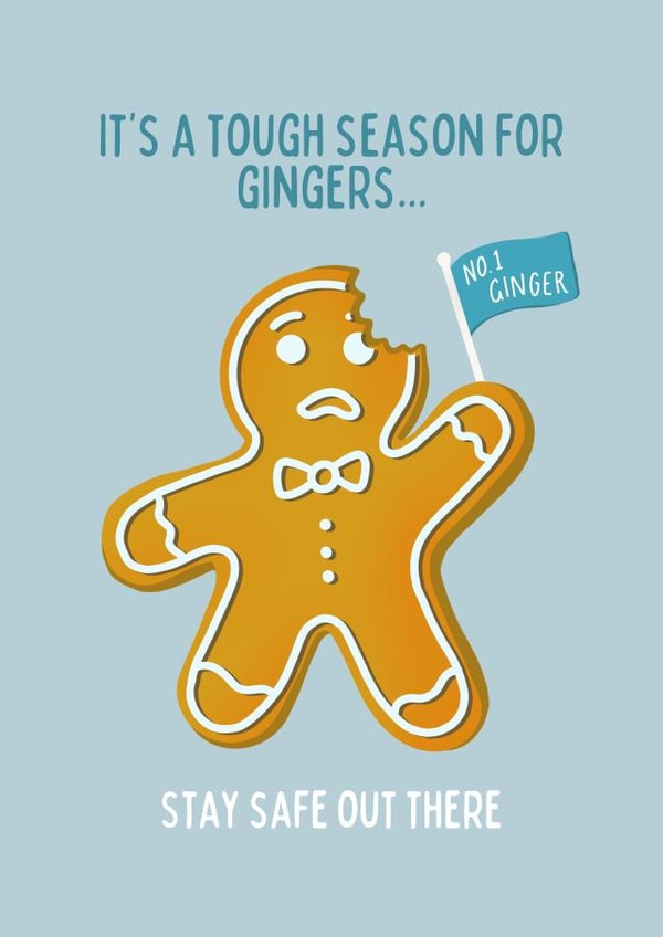 Funny Christmas Card for gingers created by #1 Silly Sausage 