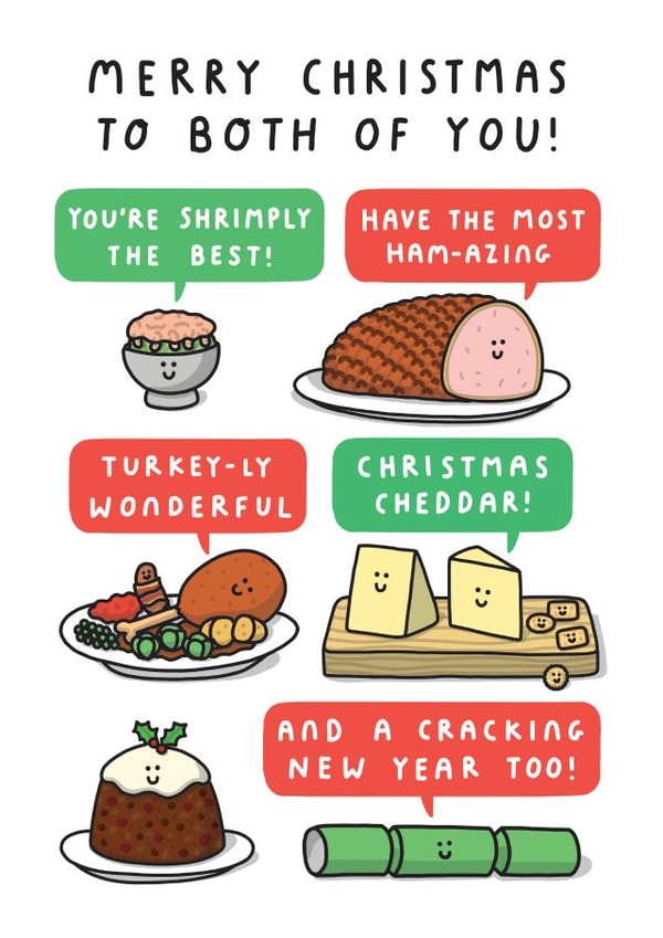 Merry Christmas to Both Of You! Funny Both Of You Christmas Card created by mungo and shoddy