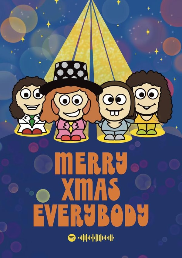 SLADE Christmas card created by Choo Choo 