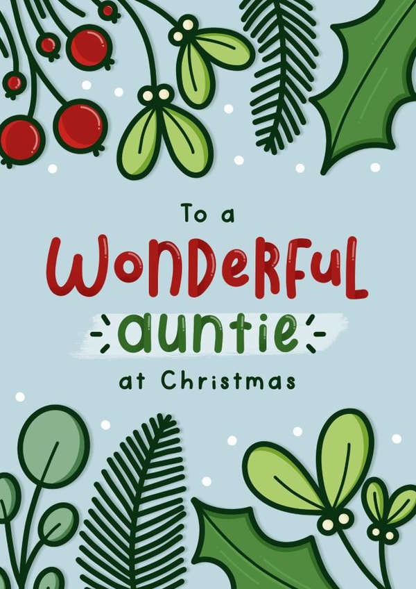 Heartfelt Christmas Card - Wonderful Auntie created by Joanne Hawker