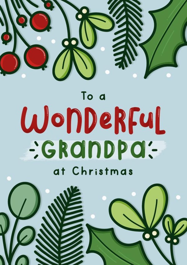 Heartfelt Christmas Card - Wonderful Grandpa created by Joanne Hawker