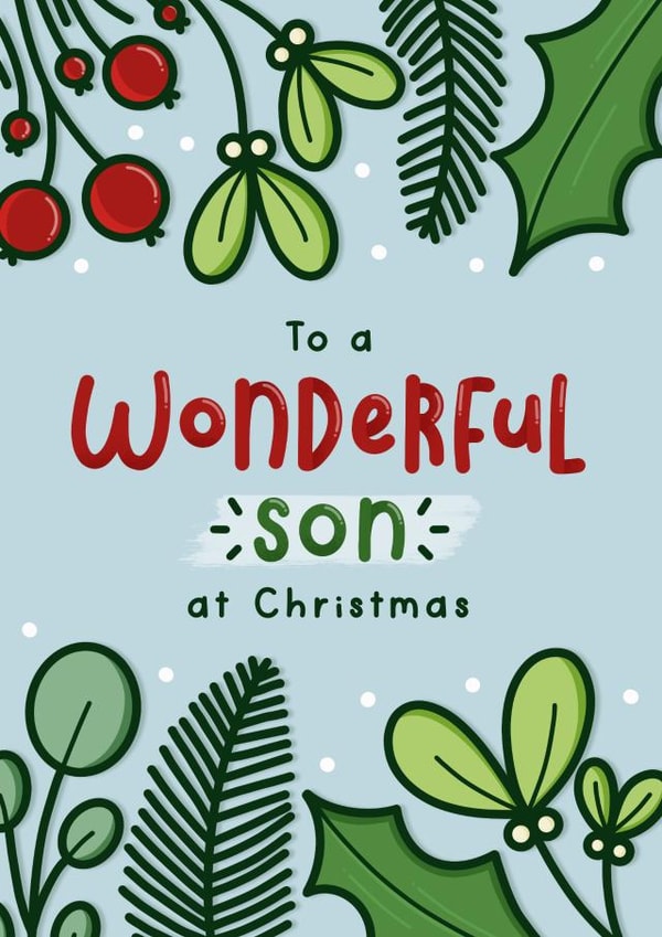 Heartfelt Christmas Card - Wonderful Son created by Joanne Hawker