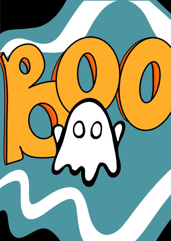 Cute Halloween Ghost card created by Anika Mistry