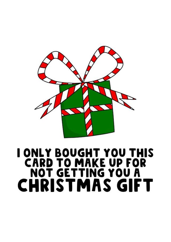 Funny Christmas Card - Christmas Gift - Christmas Present - No gifts this year created by The Blunt Badger