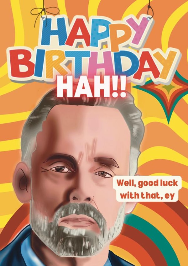 Jordan Peterson birthday wishes created by Deborah Woodthorpe Illustration