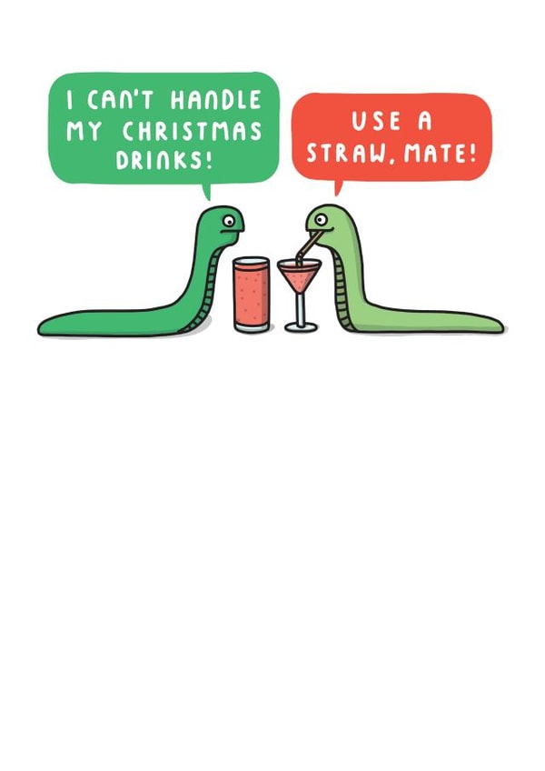 Funny Christmas Card - Can't Handle My Drinks created by mungo and shoddy