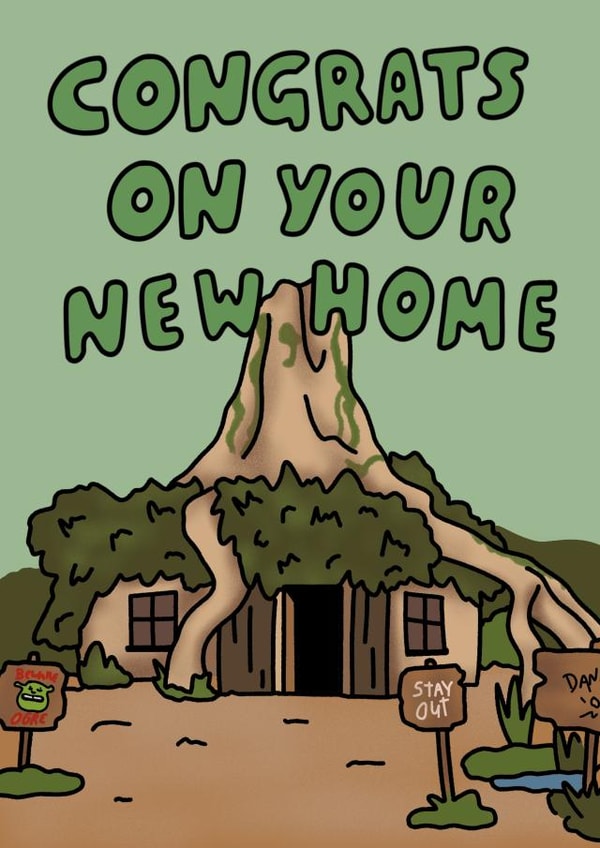 Funny New Home Card - Shrek - Swamp created by Hey Huns It's Nicole