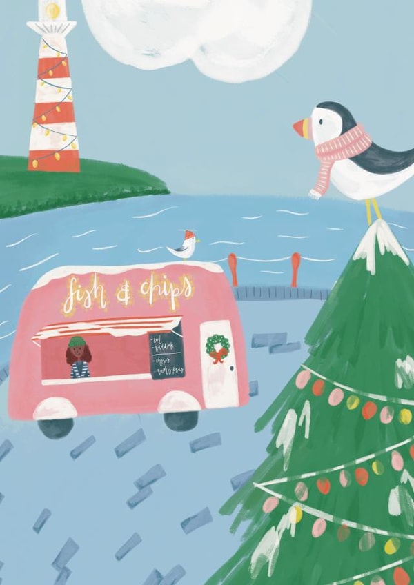 Festive Christmas Seaside for Puffin Lovers created by Mint and Pickle
