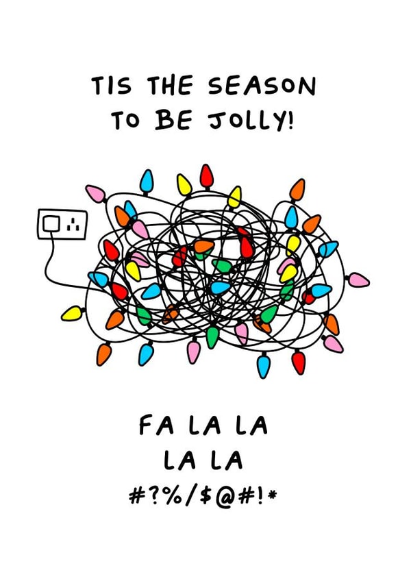 Funny Frustration Christmas Card created by Waffle & Faff