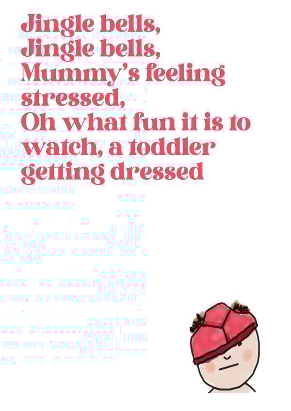 Funny Christmas card for mums of toddler boys created by Little Lights Invites