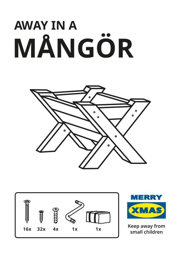 Funny Ikea DIY Christmas Card for Friends & Family - Flatpack Manger created by Mythokell