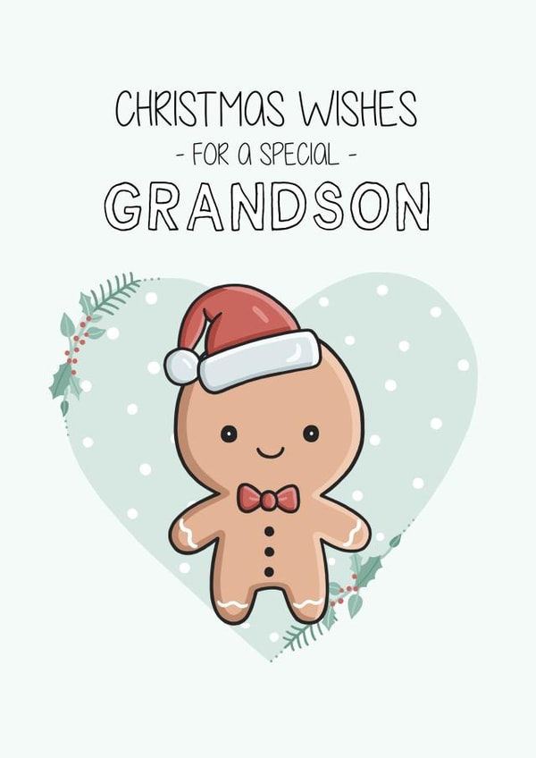 Cute Christmas Card - Grandson created by Creaternet