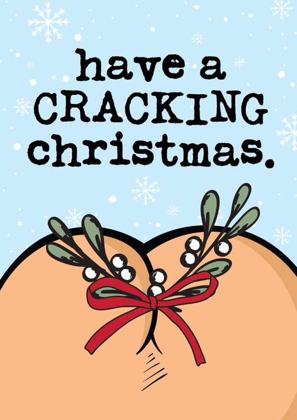 Rude Naughty Cracking Christmas Card created by Mrs Best Paper Co.