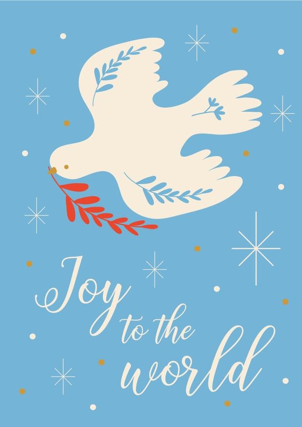 Pretty Christmas Card - Joy to the World created by The Imagination Spot