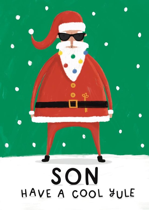 Funny Christmas 'Cool Yule' Card for Son created by Nicollette West