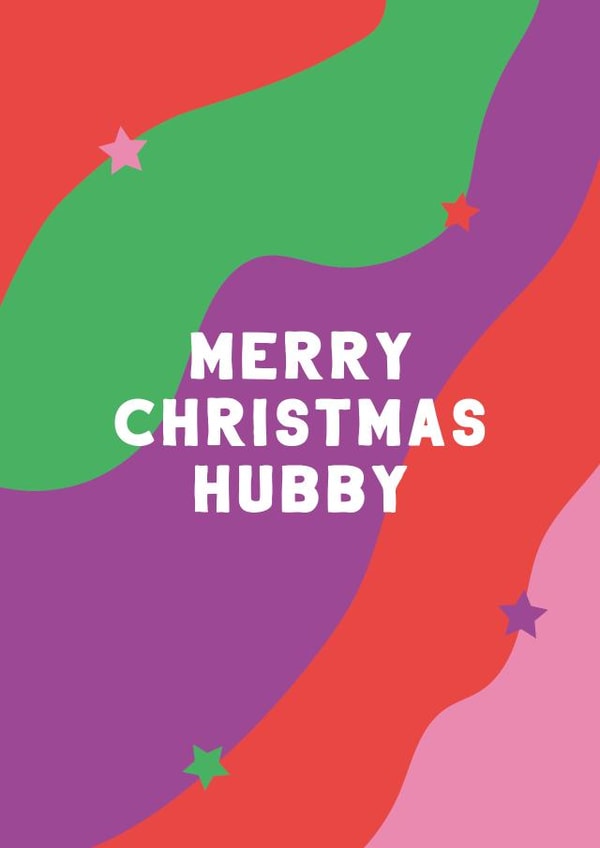 Cute, colourful christmas card for your hubby. created by Seabird Studio