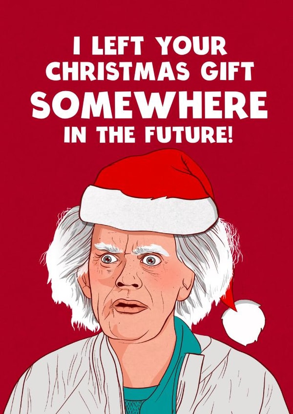Funny Christmas Card - Back to the Future created by Kasia Cards