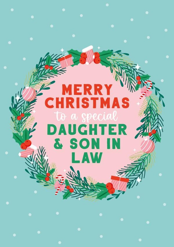 Pretty Christmas Card - Daughter and Son in Law created by Seabird Studio