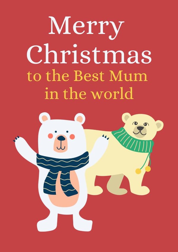 Lovely Christmas card for your mum telling her she is the best. created by Riad Mannan