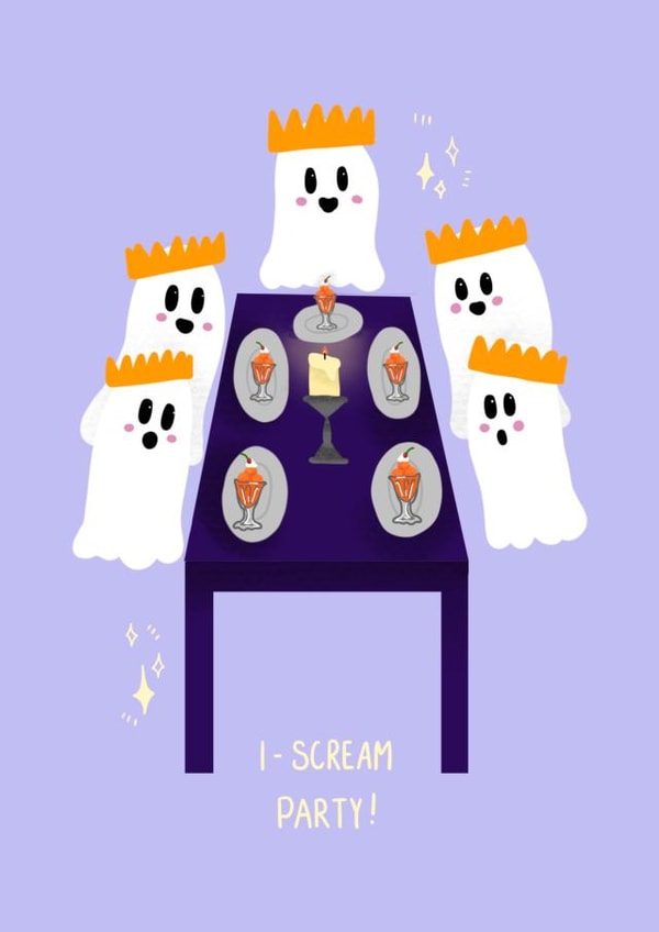 Cute ghost party!- Party Celebration- ice cream created by Abbey Golds