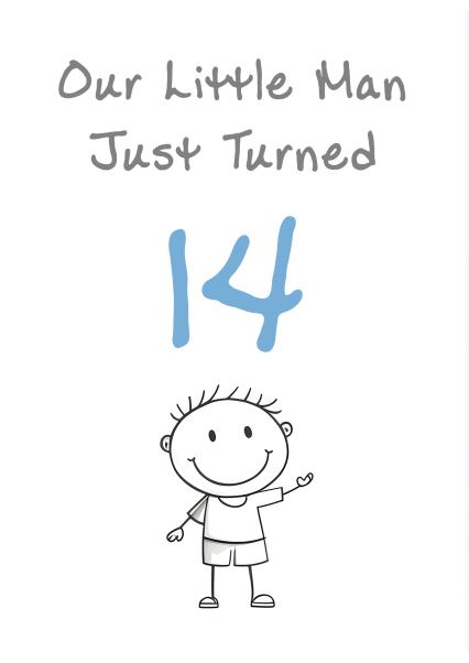 Little man 14th card card