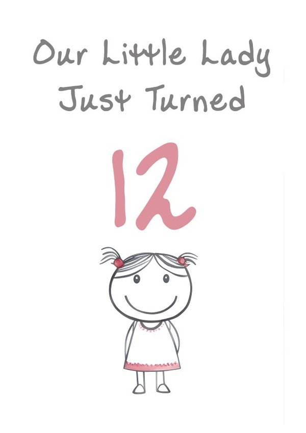 Cute Birthday Card - Little Lady - 12th created by @MisterDave