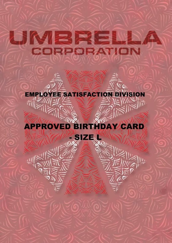 Umbrella Corporation - Resident Evil Birthday Card created by That Card Shop