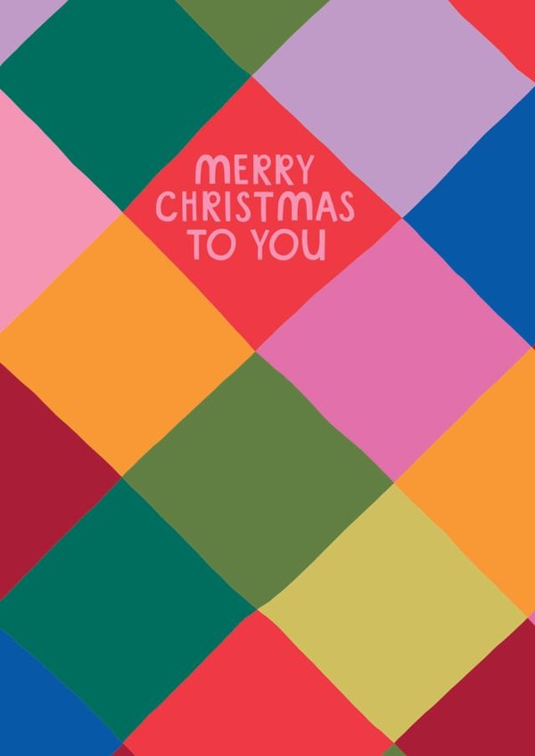 Pretty Christmas Card - Colourful Pattern created by Raspberry Blossom