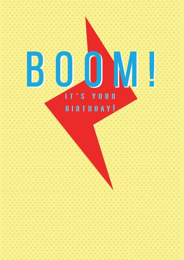 Boom! It's Your Birthday! - Fun Birthday Card created by Paperlink and Meraki Greeting Cards