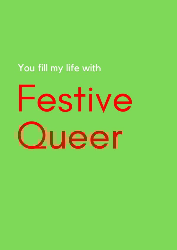 Funny LGBTQ+ Christmas Card created by Cards Inc.lusive