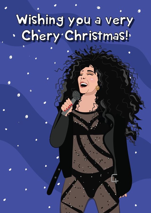 Chery Christmas Pun - Cher Christmas Card created by @Laura Lonsdale Designs
