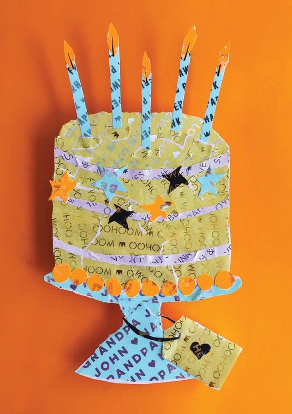 Fun Colourful Papercraft Birthday Card for Friend, Family, Child created by Little Birds Talk + Paper Hawk