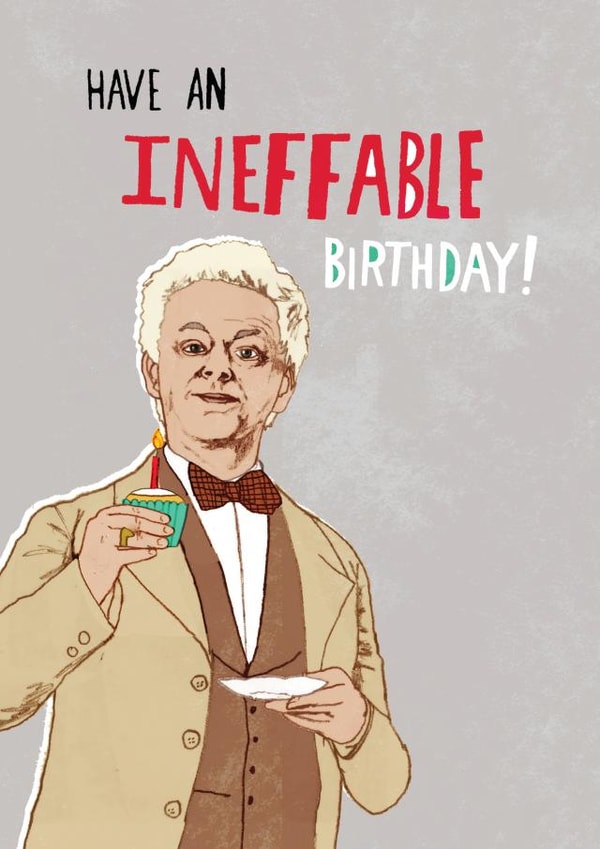 Funny Birthday Card - Good Omens - Ineffable birthday! created by Pencilface