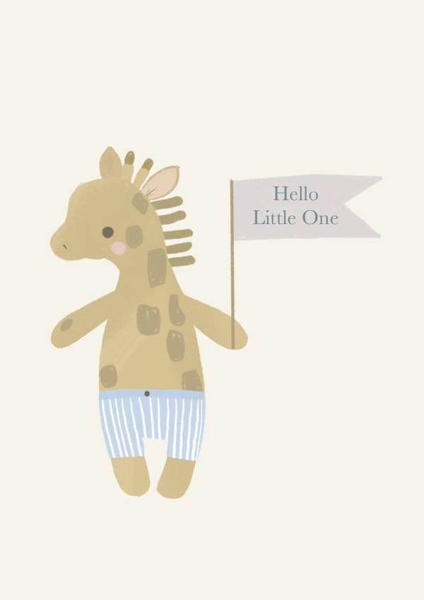 Cute New baby card - Giraffe - Hello Little One created by Vicky Carpenter
